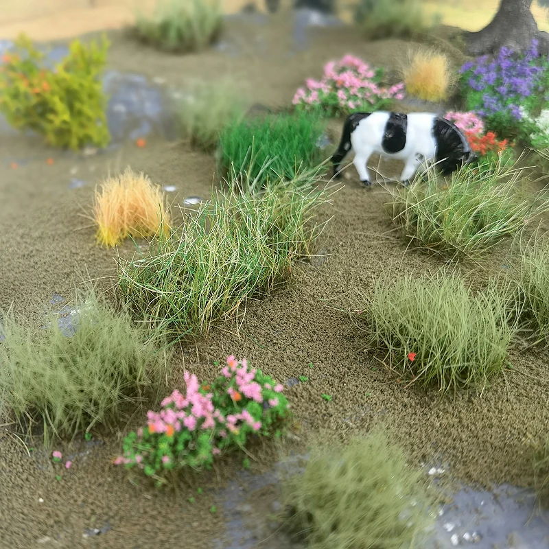 Simulated Miniature Grass for Model Scenery and Train Layouts