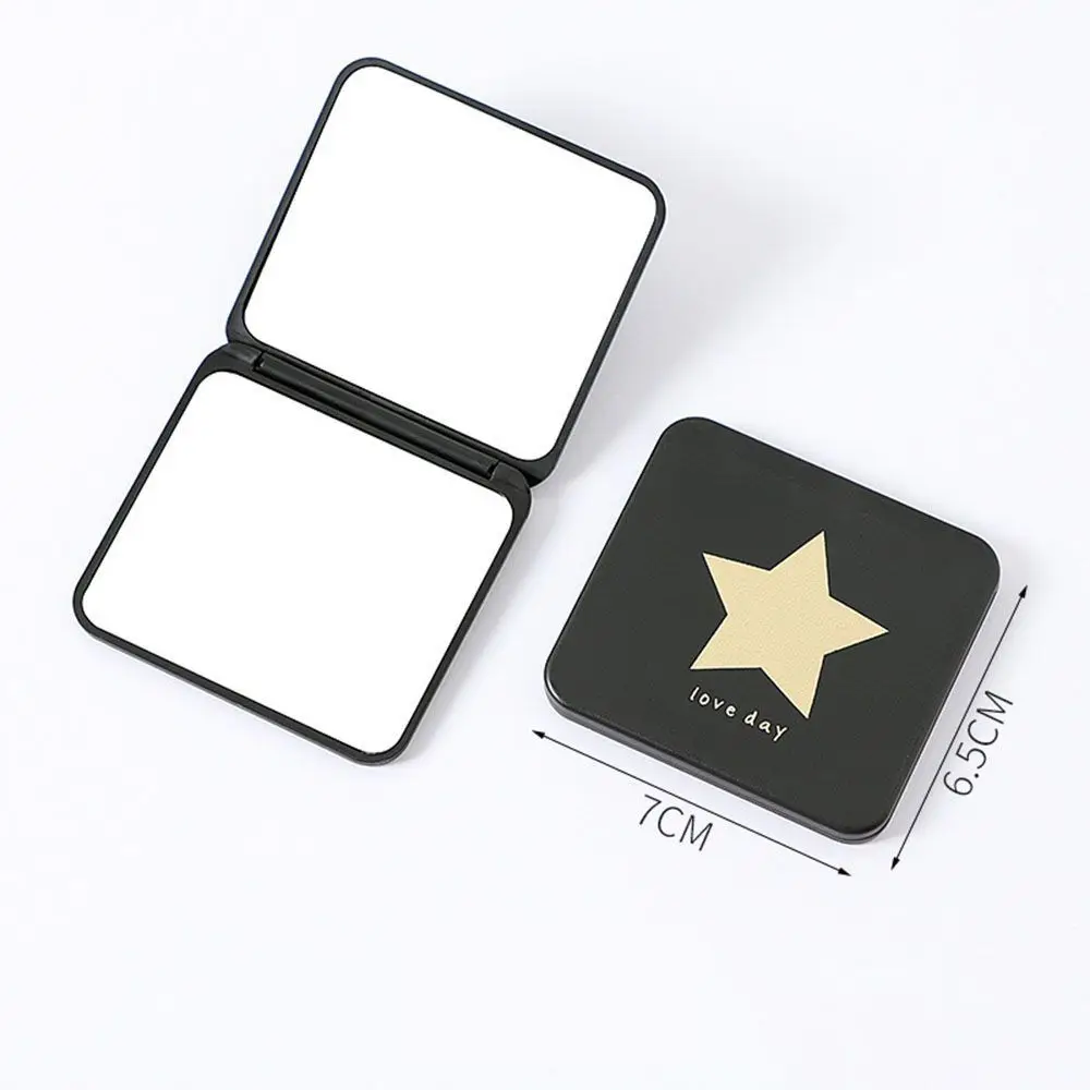 내구성이 뛰어난 컴팩트 메이크업 거울 양면 접이식 포켓 화장품 거울 휴대용 사각형 여행용 손거울