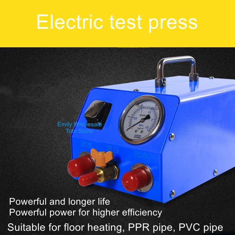 Portable electric pressure test pump water pressure leak detection water pipe floor heating water bomb cleaning detection 213e 100bar pressure calibration test pump pneumatic