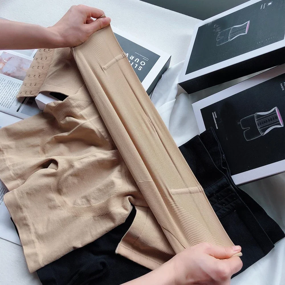 Shaprwear Tummy Control Panties Women Waist Trainer Body Shaper Shorts with Hooks High Waist Firm Belly Compression Underwear