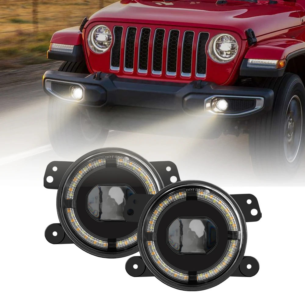 4 Inch Round LED Front Driving Fog Lights for Grand Cherokee  2011-2013/Wrangler JK 2007-2018 - AliExpress, image size:1000x1000