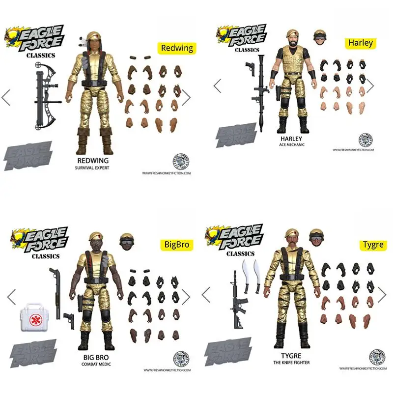 

Fresh Monkey Fiction Eagle Force 40Th Third Wave 1/18 Action Figure Free Shipping Hobby Collect Birthday Present Model Toy Anime