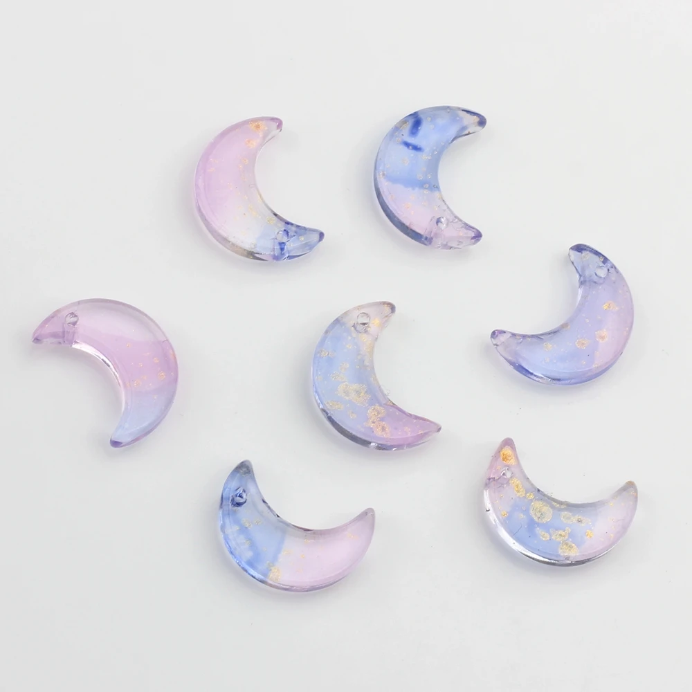10*15mm Mond Regenbogen Kristall Glas Lose Perlen Charms 10 teile/lose Für Ohrringe Schmuck Machen Diy Groß artikel – Detail 6