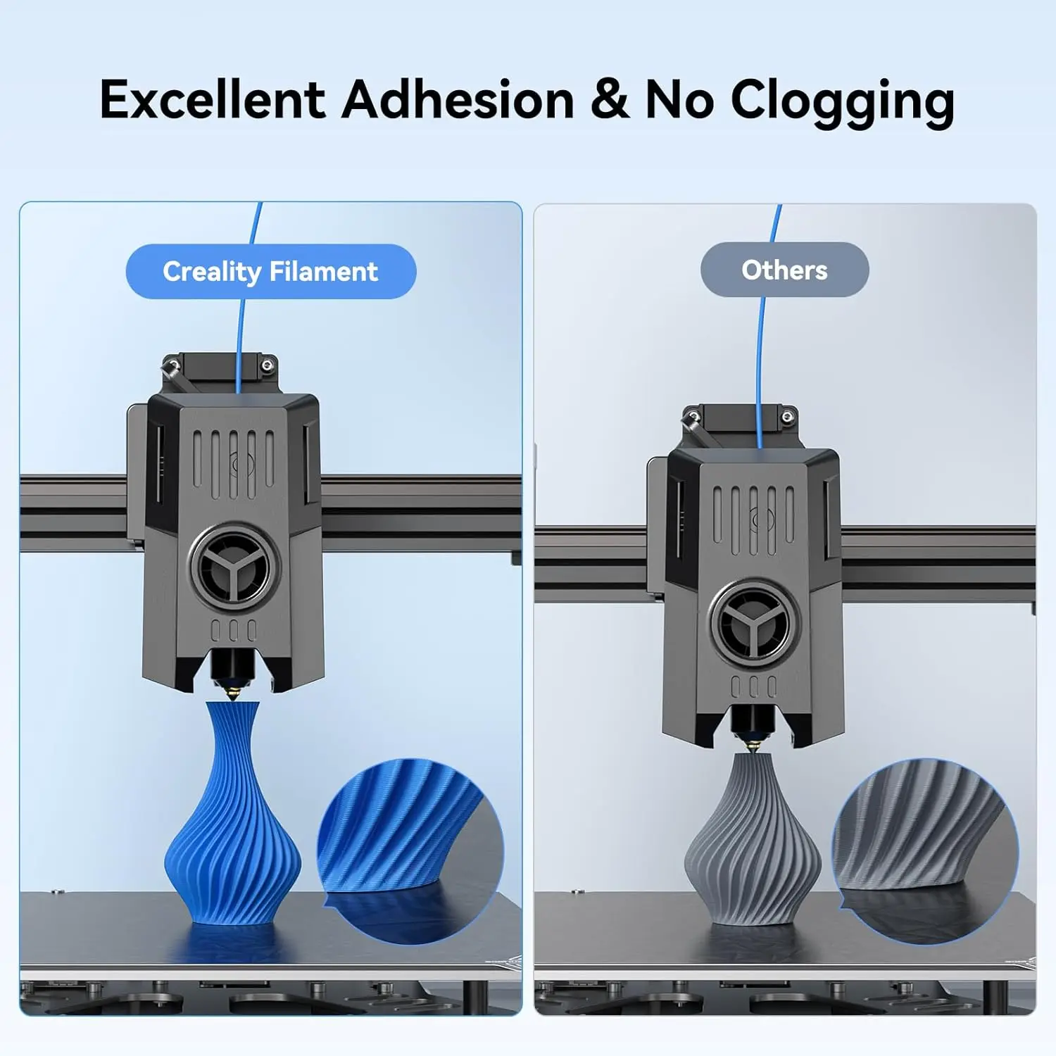 1.75mm PLA 필라멘트, +/- 0.02mm 정밀도, FDM 3D 프린터용 4팩 혼합 색상(검정, 흰색, 파랑, 빨강)