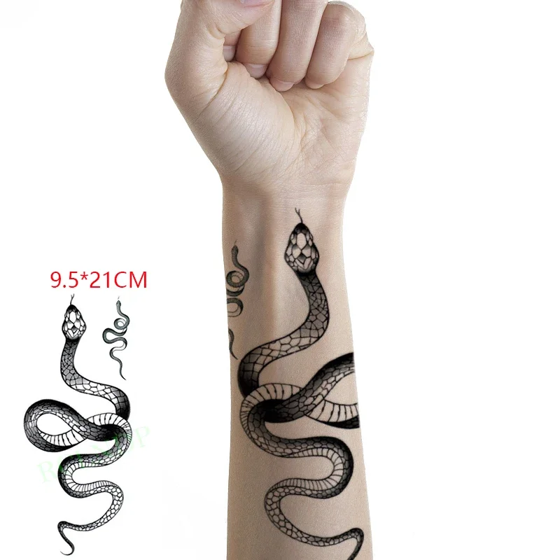 Waterproof Temporary Tattoo Sticker Sexy Snake Element Fake Tatoo Flash Tatto Body Art for Women Men tatuajes temporales 5