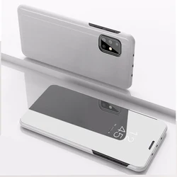 Custodia per telefono con specchio premium flip – elegante custodia protettiva con funzione di supporto per la visione