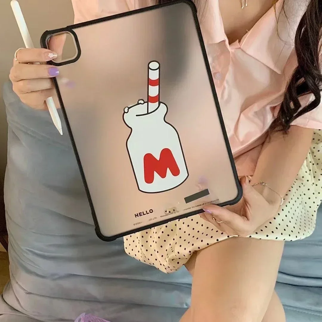 

Cartoon Cat Acrylic iPad Case for iPad Air 4 Air 5 10.9inch iPad Pro 2020 2021 2022 11inch 12.9inch Protective Cover Shell