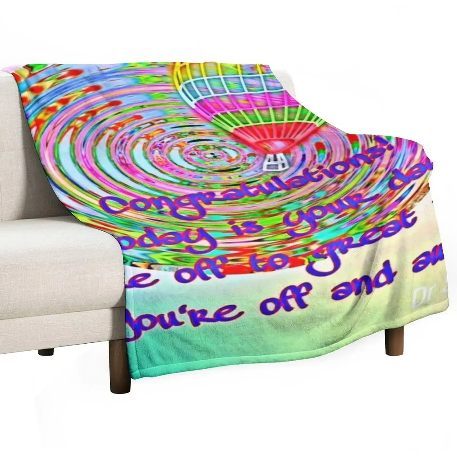 

Congratulations! Today is your day., quote Dr Suess. Throw Blanket christmas gifts Picnic Blankets For Sofas Blankets