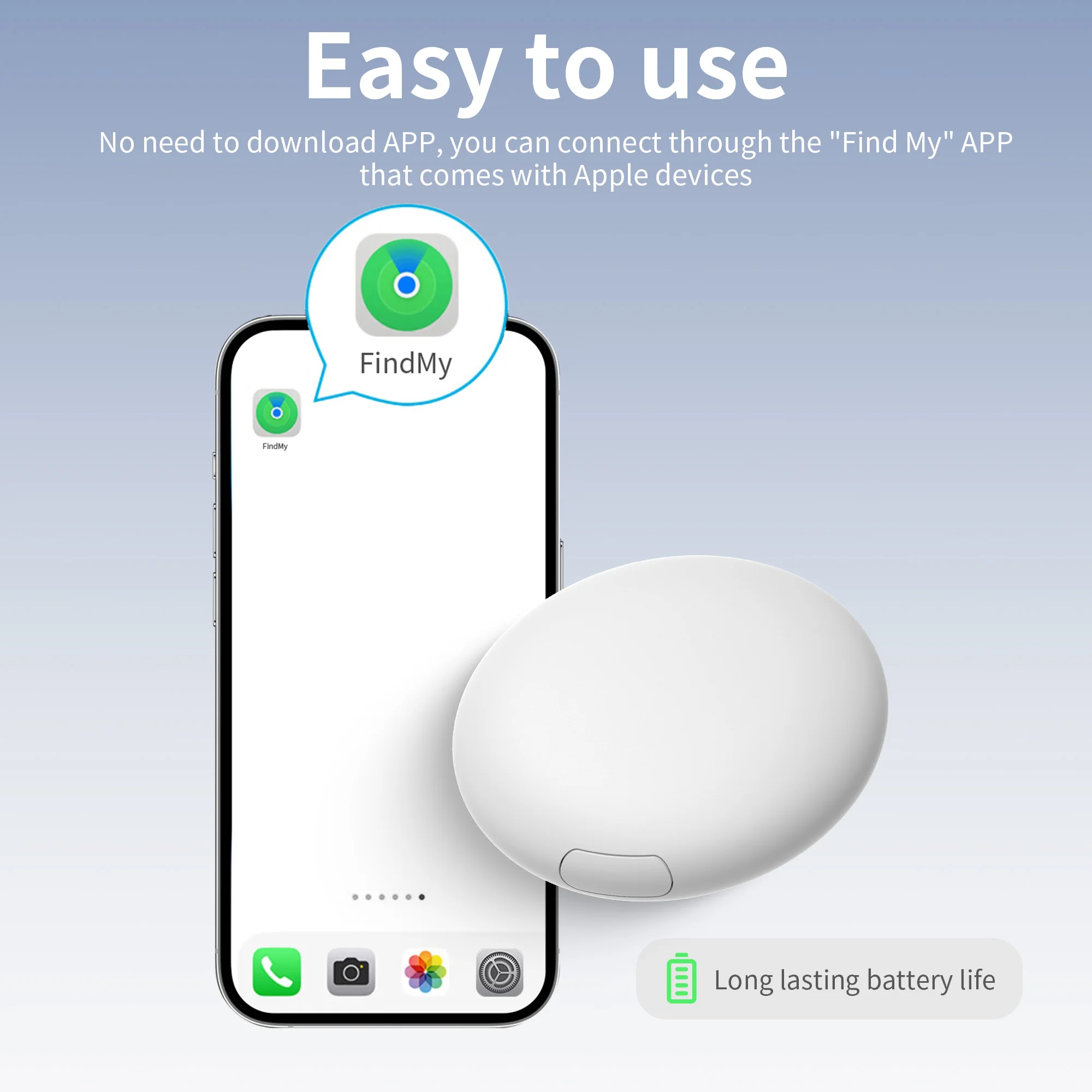 4PCS Air Smart Tag Tracker with Case Keys Luggage Pet Finder with Apple Find My Bluetooth Tracker iOS Only