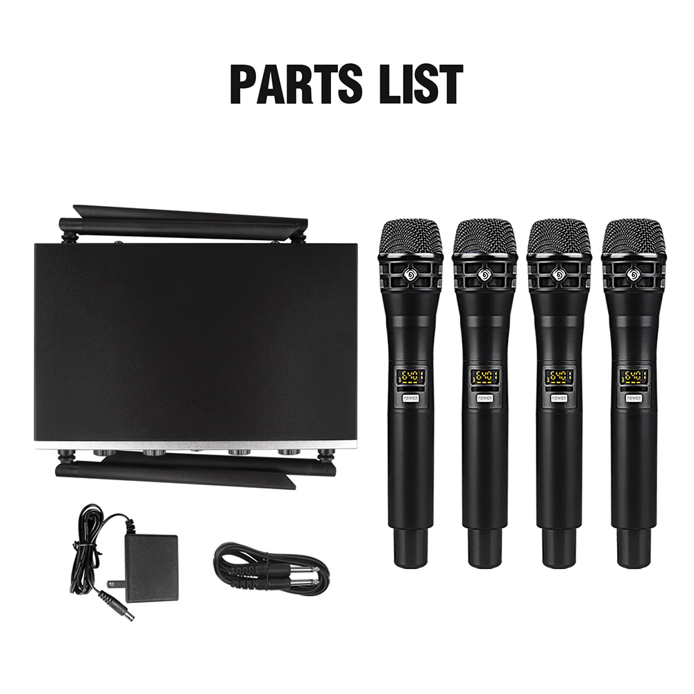 Debra DU4004 UHF 4-channel Wireless Conference Microphone System With Handheld*L