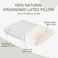 100% Pure Natural Latex Pillow for Neck Pain Relieve Sleep Orthopedic Pillows Comfortable Breathable Cervical Health Care Pillow