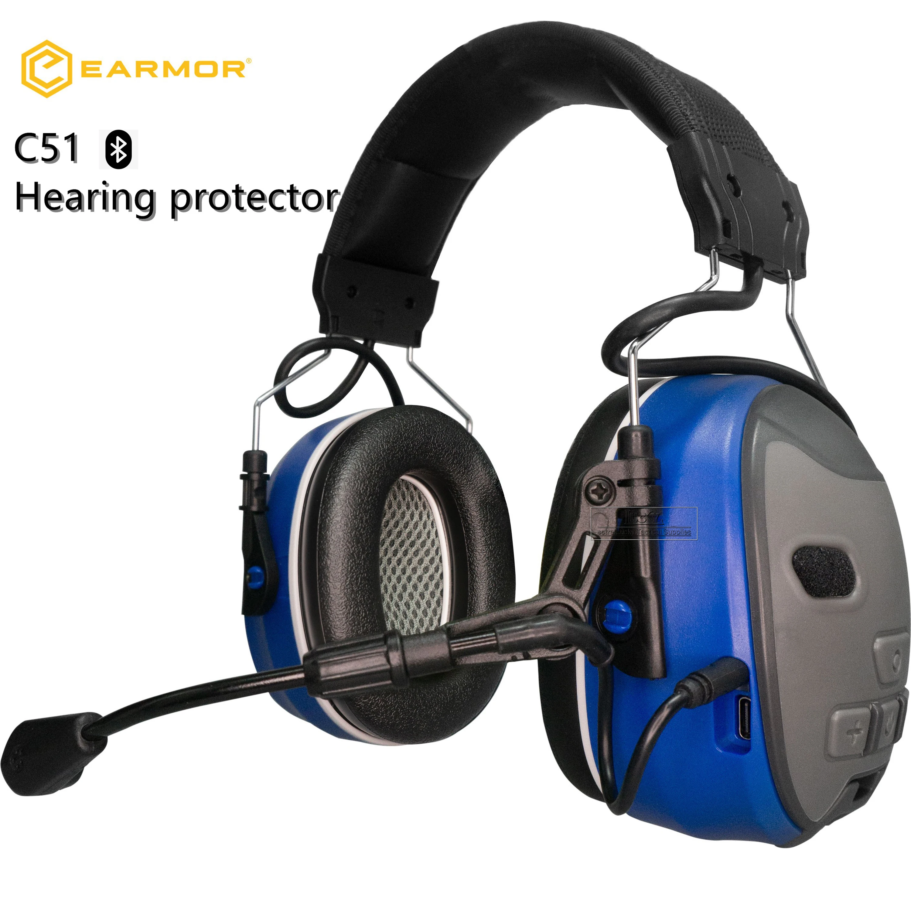 EARMOR C51 Bluetooth Electronic Noise Cancelling Headset Military