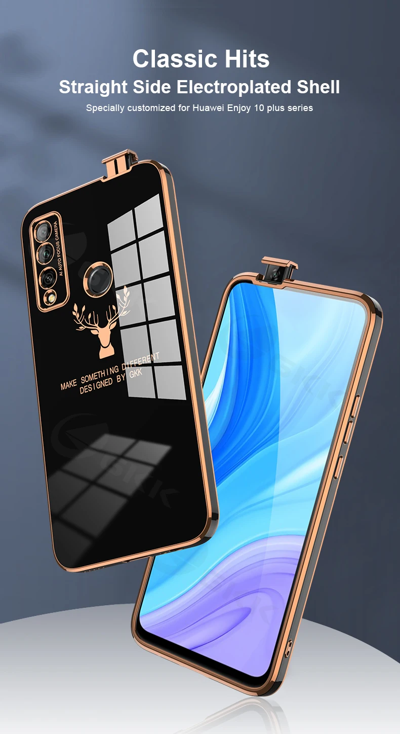 Luxury Plating Square Soft Case For Huawei Honor 9X Global Lifting Lens Protecti
