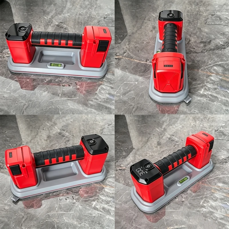 300KG 자동 에어 스마트 전동 진공 흡착컵 산업용 고강도 휴대용 펌프 (유리 및 타일용) 4000mAh 박스형