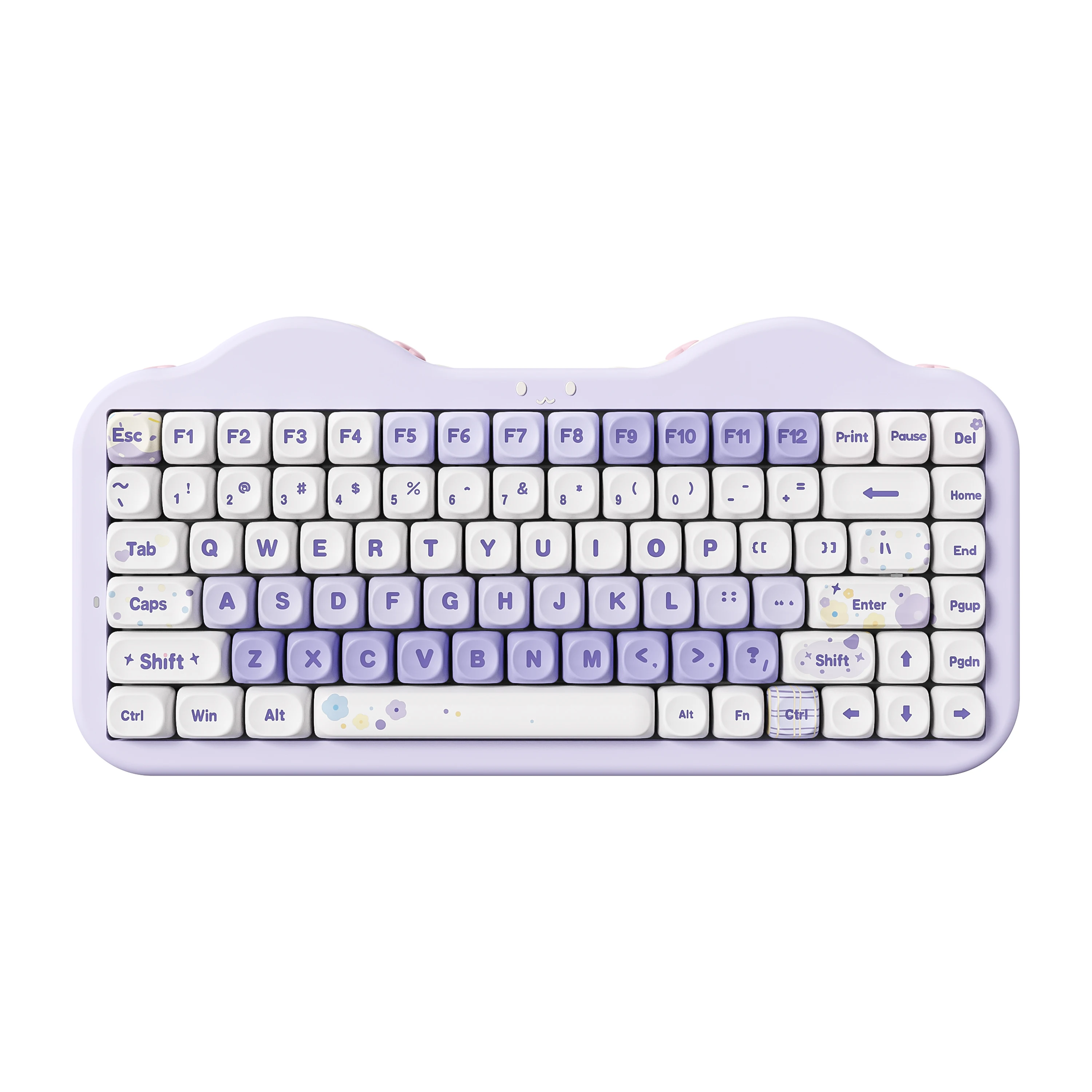 YUNZII C75 Pink Wireless Mechanical Keyboard, 75% Creamy Hot Swap