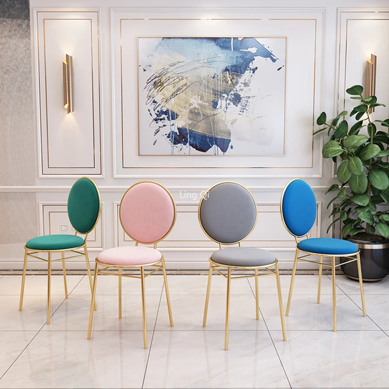 

Синее обеденное кресло для внутреннего дворика с металлической обивкой, барсетка для балкона, садовое кресло, свадебная повязка, мебель для гостиной