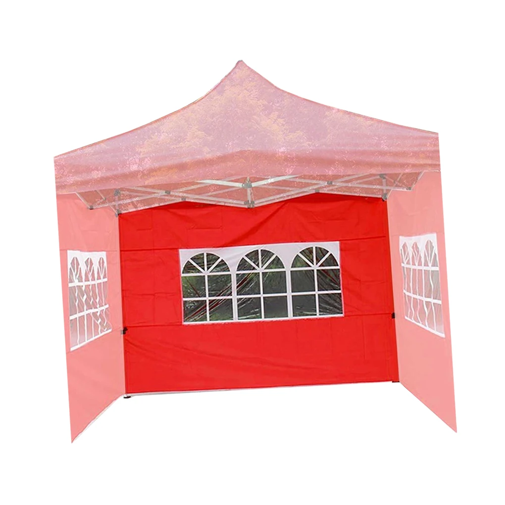 Canopy Side Panel Tent Sunproof Foldable Garden Shade Shelter Waterproof Awning with Clear Window  Outdoor BBQ