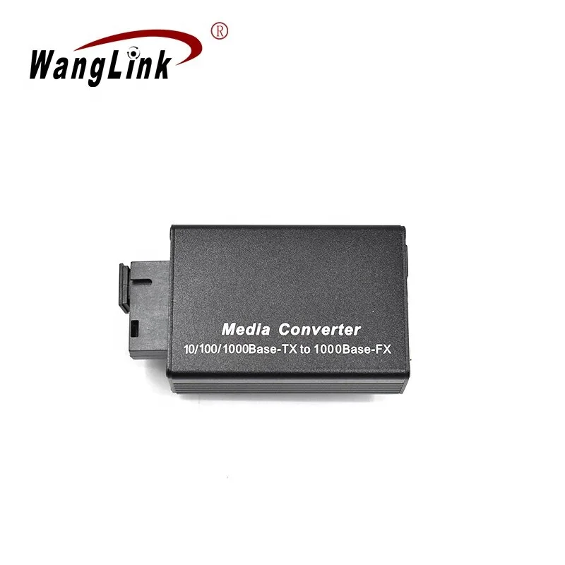 Wanglink-Rail-type Mini FTTH Fiber Optical Media Converter, Single Fiber SC Port, 20km, 1 Pair