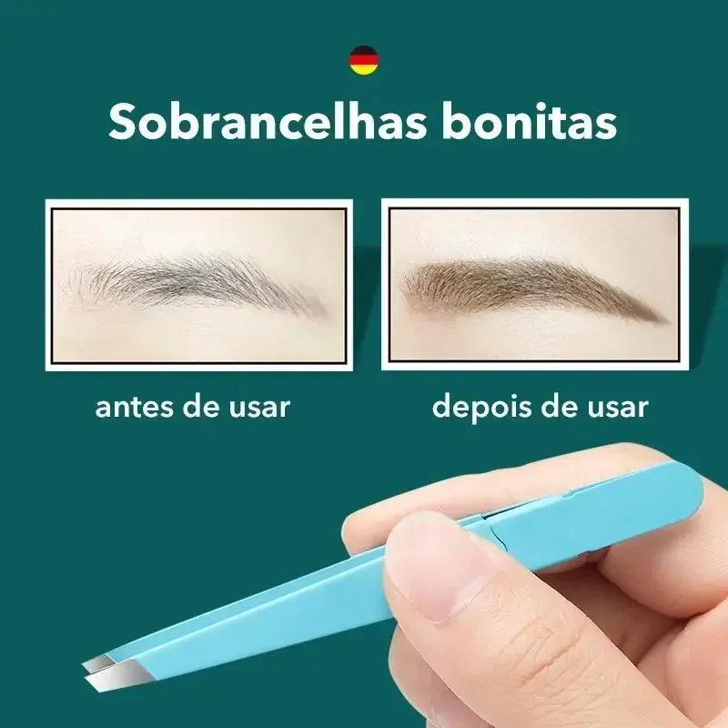 Colorful Stainless Steel Slanted Eyebrow Tweezers for Precision Hair Removal