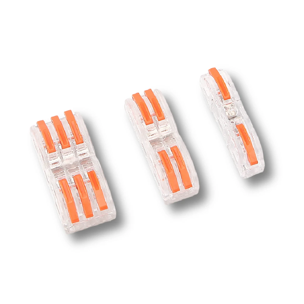 Mini Fast Cable Connector Terminal Block 222 Universal Compact Push In  Spring Splicing Plastic Wire Conductor 10PCS