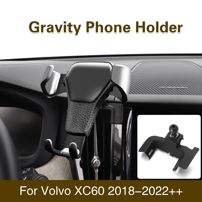볼보 XC60 XC40 XC90 S60 V60 S90 용 전화 홀더, GPS 스탠드, 자동차 중력 브래킷, 자동차 전화 그림, 자동차 액세서리