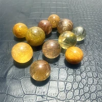 Natural Stone Golden Quartz Rutilated Sphere Polished Crystal Ball Decoration Rock Gift Reiki Healing 1