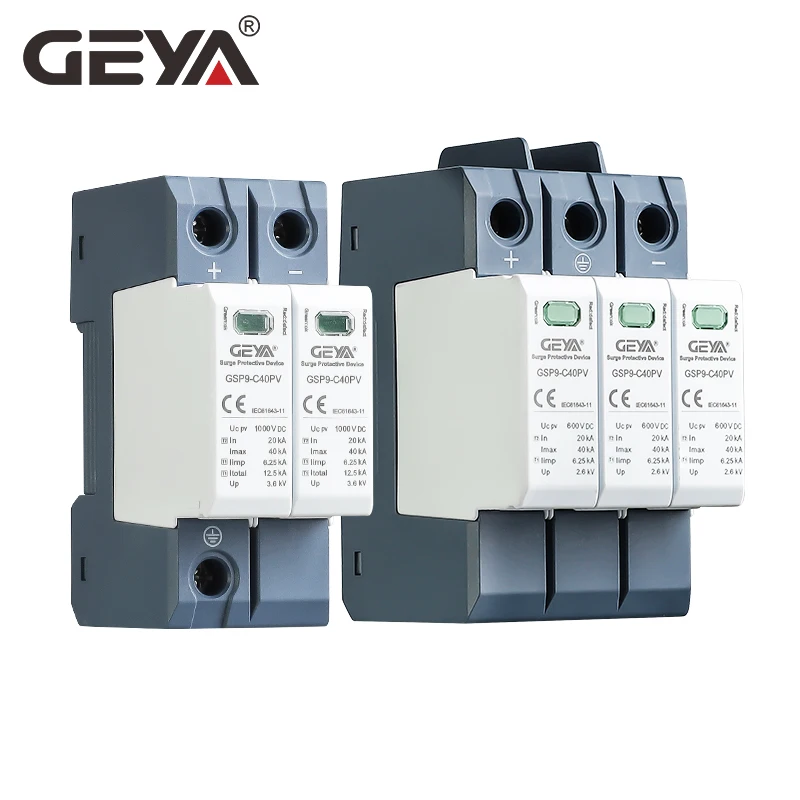 GEYA GSP9 DC Surge Protector PV SPD 600V 1000V 1500V 20KA