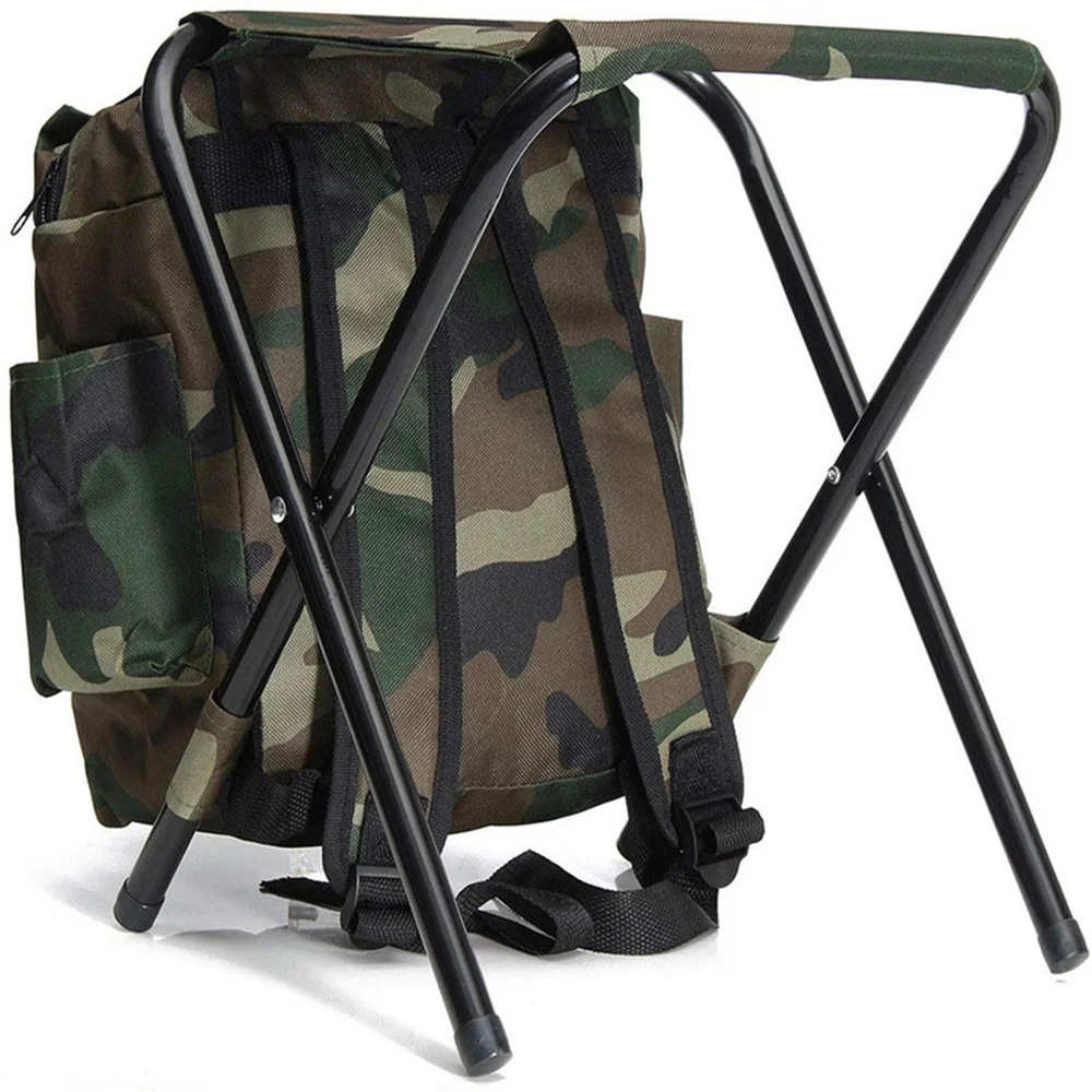 

Oxford Cloth Foldable Chair Comfortable Fishing Stool With Backpack Stool Camping Equipment Outdoor Chair Wear-resistant Durable