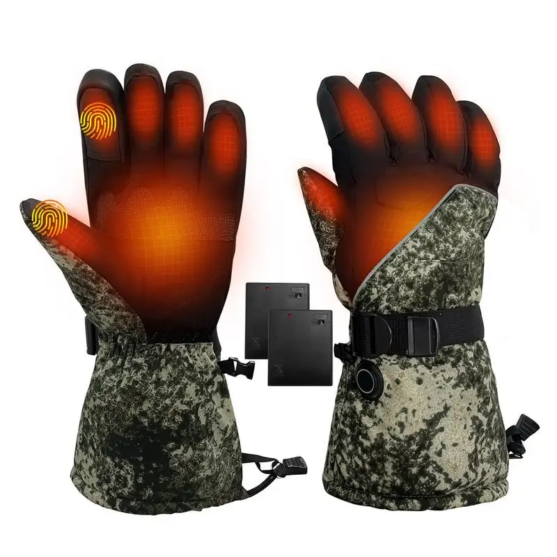 

Heating gloves with three gears for temperature regulation Warm gloves for outdoor cycling hiking skiing Fishing Heating gloves