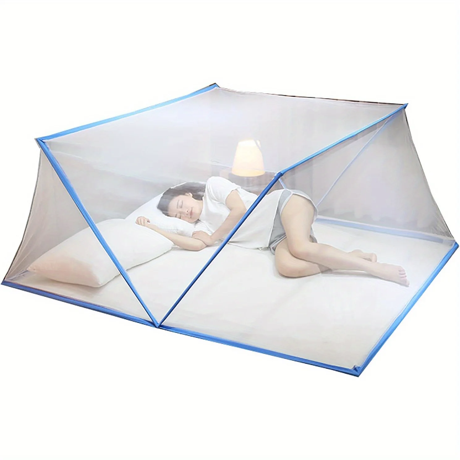 Portable Foldable Mosquito Net Tent - No Installation Required, Bed Cover | Breathable Mesh Tent  bed curtain