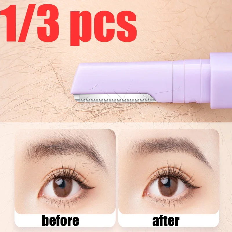 Double-ended Eyebrow Trimmer Blade Safe Professional Folding Knife Face Hair Removal Scraper Shaver For Makeup Beauty eyebrow trimmer set eyebrow trimmer eyebrow razor set electric epilator hair shaver eyebrow razor facial hair remover eyebrow scissors eyebrow trimmer blade face shaver