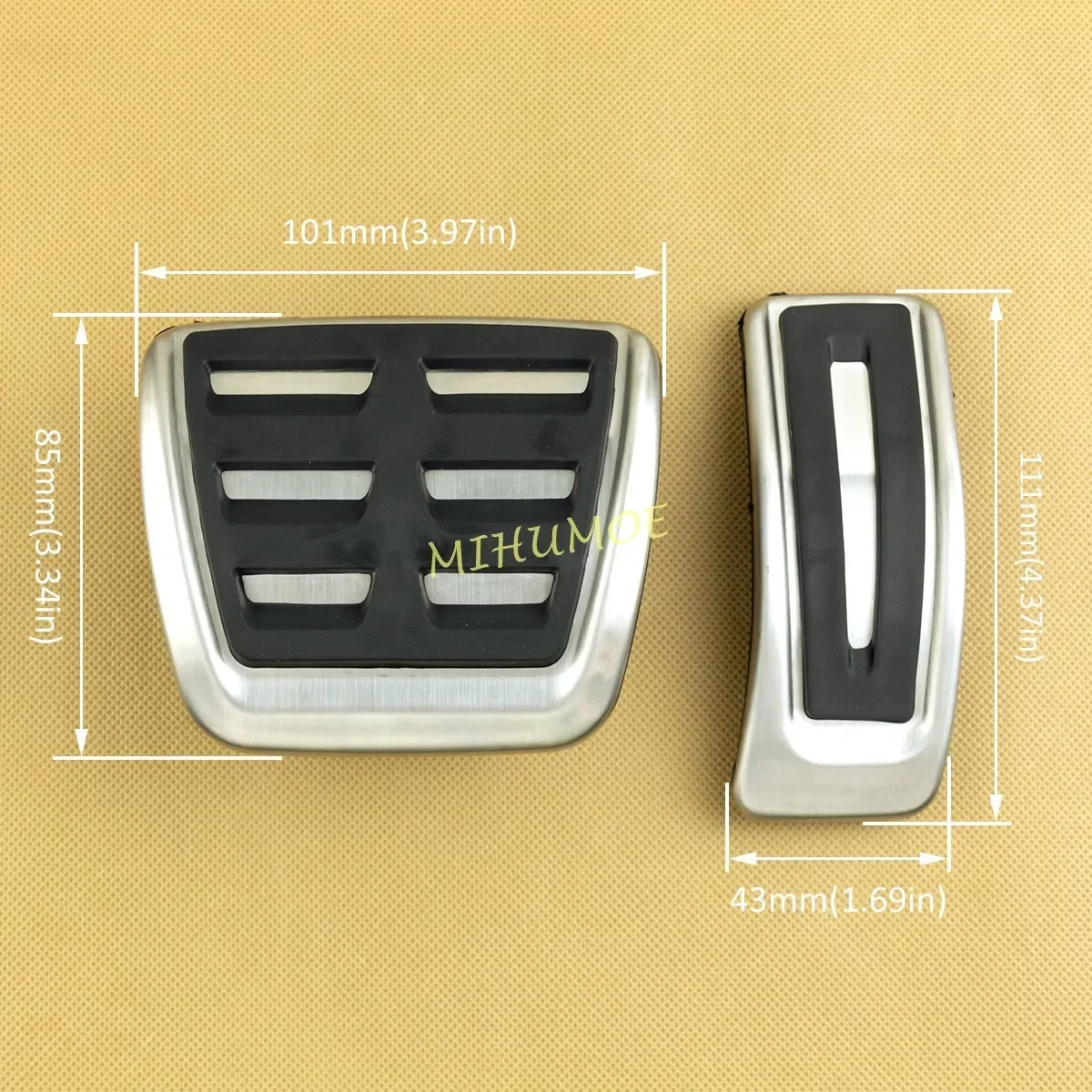 Car Pedals RHD Stainless Steel Car Gas Accelerator Brake Pedal Pad Cover For Audi A4 B9 A5 A6 C8 A7 Q5 Q7 Q8