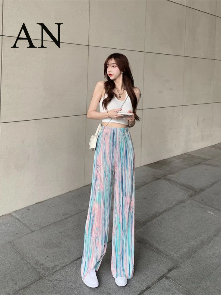 Summer Ladies Bohemian Wide-leg Pants 