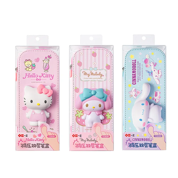 Sanrio Pencil Case Cartoon Hello Kitty My Melody Bag Large Capacity Student  Kid Pen Box Kawaii School Supplies Storage Girl Gift - AliExpress