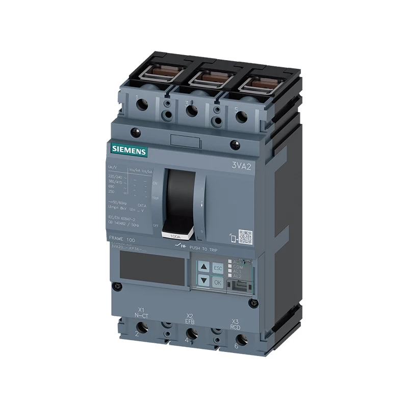 

3VA23405HL320AA0 3VA2340-5HL32-0AA0 circuit breaker 3VA2 IEC frame 400 breaking capacity class M Icu=55kA @ 415V 3-pole,
