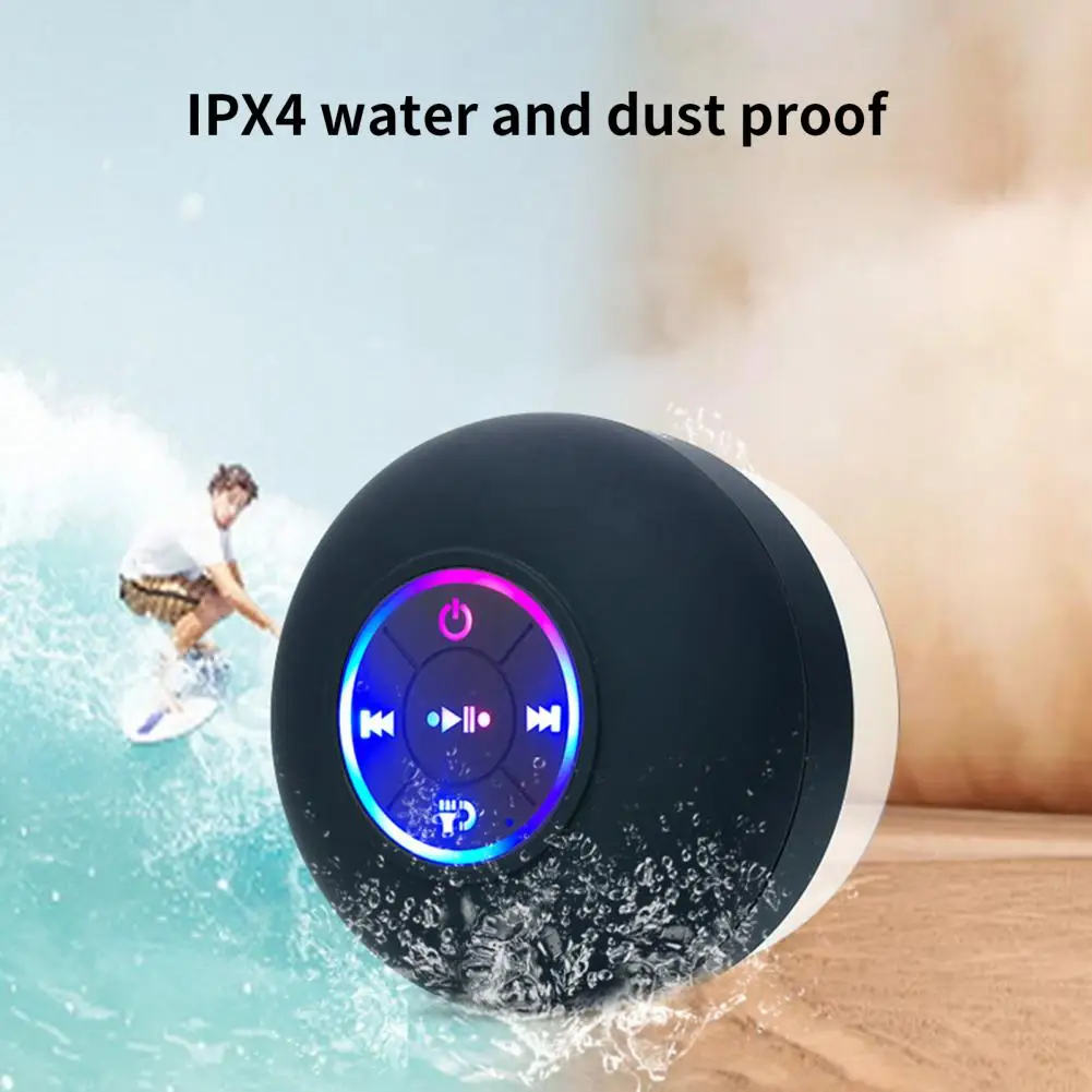 

IPX4 Waterproof Wireless Sound Box with Suction Cup Hands-free Calling Great Bluetooth-compatible Compact Sound Box