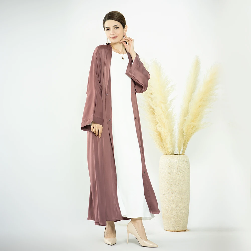 

Dubai Abayas for Women Simple Style Tukish Modest Outwear Islamic Clothing Muslim Robe Casual Kaftan Ramadan (No Inner Dress)