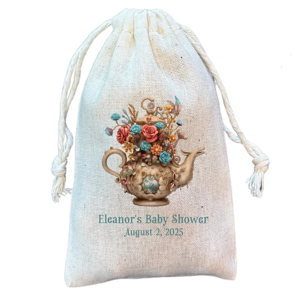 Whimsical Tea-Themed Gift Bags
