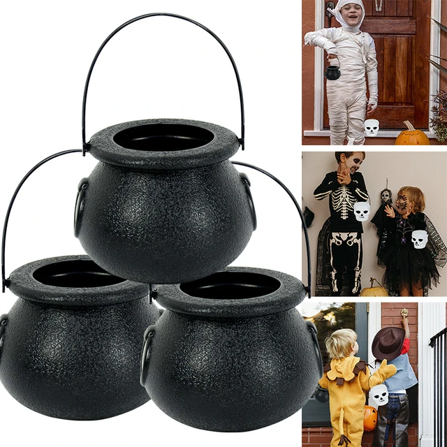 Halloween Candy Pot Halloween Cauldron Novelty Halloween Bucket Ornament  Skull Witch Toy - Gift Boxes & Bags - AliExpress