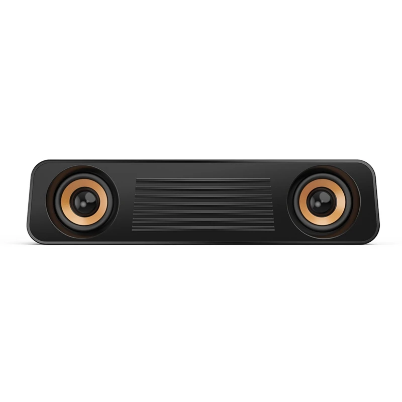 

USB Computer Speaker with Stereo Sound Enhanced Bass Portable Mini Sound Bar for Windows PC Desktop Computer Gaming