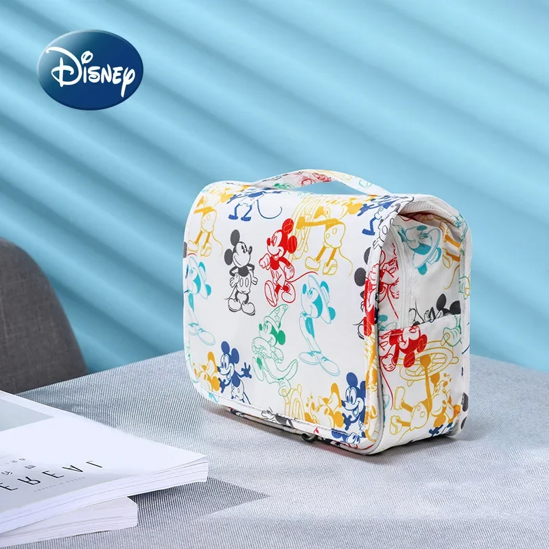 Disney Mickey Original New Cosmetic Bag Luxury Brand Fashion Lipstick Bag Large Capacity Travel Portable Cosmetic Storage Bag