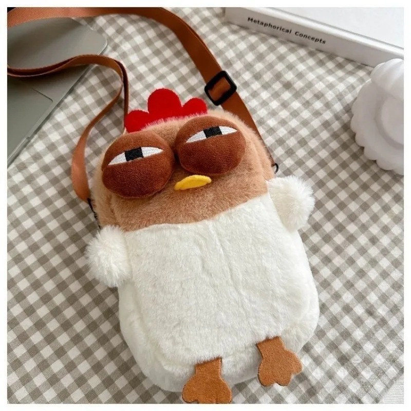 Cute Cuckoo Chicken Crossbody Bag ins Japanese Women's Backpack Lazy Wind Plush Cartoon Shoulder Casual Trend Bag 2
