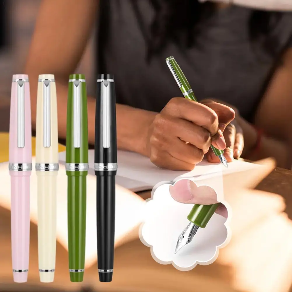 

Jinhao 82 Candy Color Fountain Pen Gold Trim Acrylic Barrel Fine Nib For Writing Calligraphy Signature School Nib Writing Pen