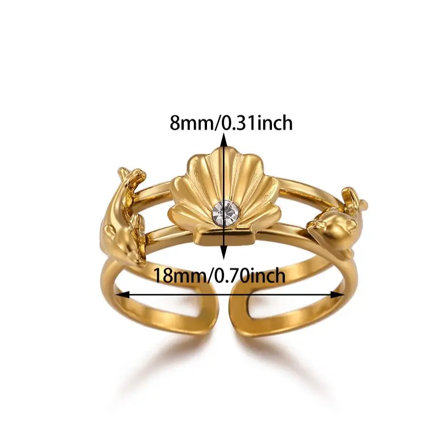 Shell Jewelry Stainless Steel Adjustable Daily Wear