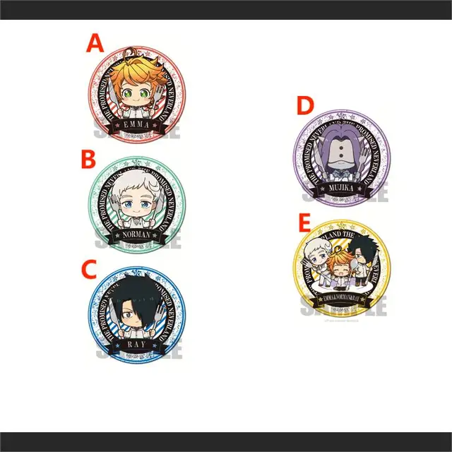 Anime Keychain Yakusoku No The Promised Neverland Emma Ray Acrylic Keyring Strap Figure Hanging Accessories