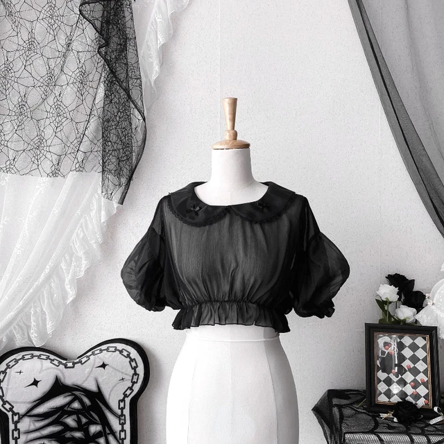 cute black blouses