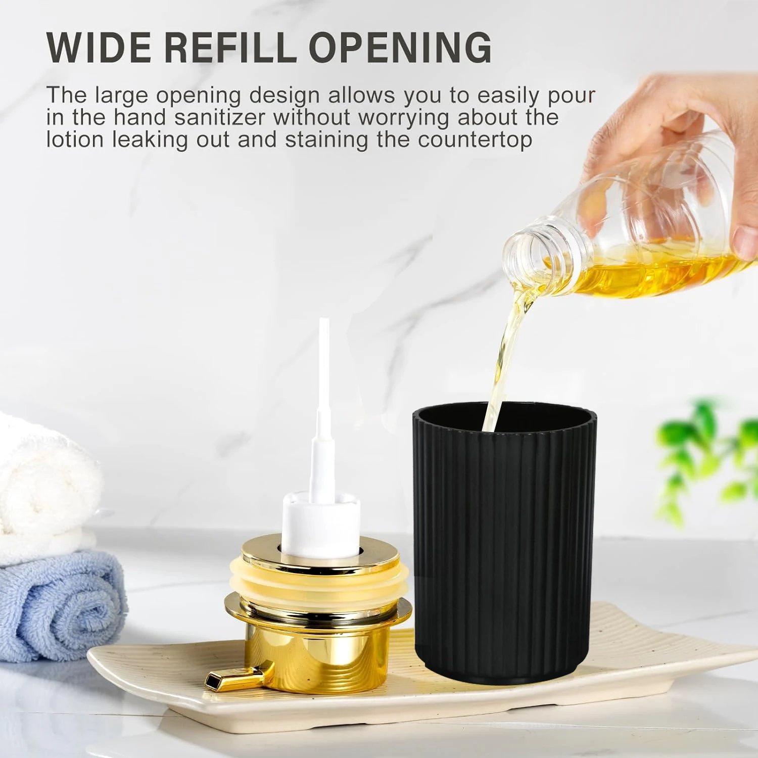 Soap Dispenser Black Foaming Hand Soap Dispenser Bathroom or Kitchen Dish and Hand Soap Foam Maker Refillable Lotion Pump Bottle Home Decor Soap Pump