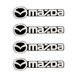 Enhanced 3D Aluminum Car Audio Emblem Badge Sticker (4PCS Mazda)