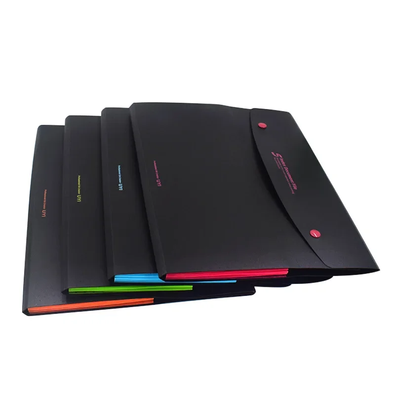 A4 Plastic Accordion File Folder Large Capacity Student Test Paper Organizer Storage Bag Document Bag