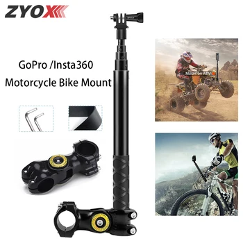 자전거 오토바이 마운트 인비저블 셀카봉, 인스타 360 원 X2 X3 용, GoPro 11 10 9 액션 카메라 거치대 핸들바 브래킷